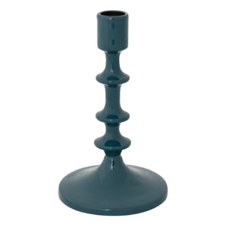 Enameled Aluminum Taper Holder, Teal