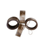 Marbled Resin Napkin Rings, Brown & Ivory Color, Set of 4 Tied with Jute