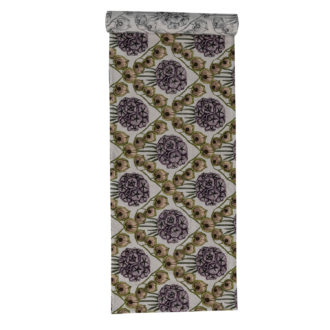 Cotton & Linen Two-Sided Table Runner with Botanical Pattern