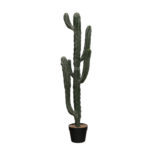 Faux Myrtle Cactus in Plastic Pot with Pebbles