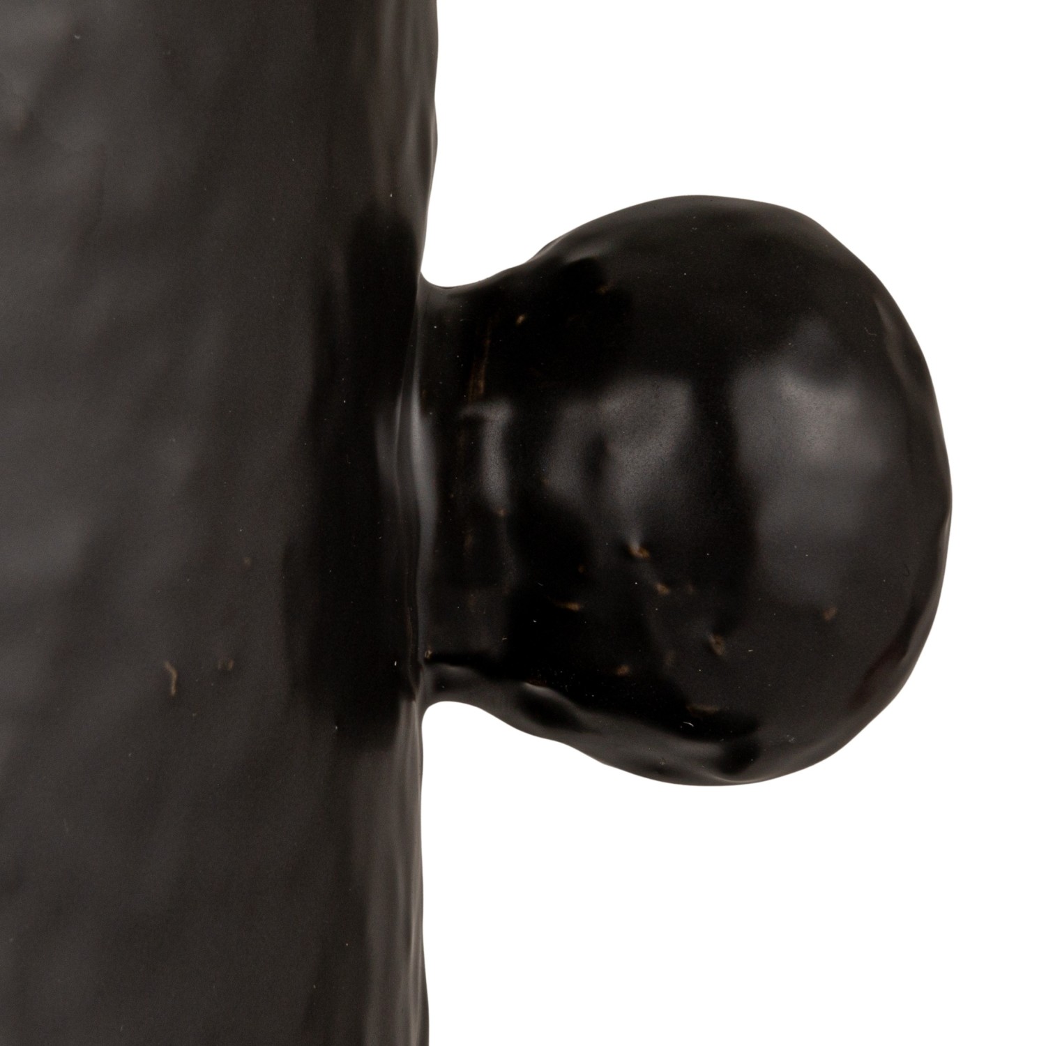 Stoneware Table Lamp with Balls, Linen Shade & Inline Switch, Black - Image 8