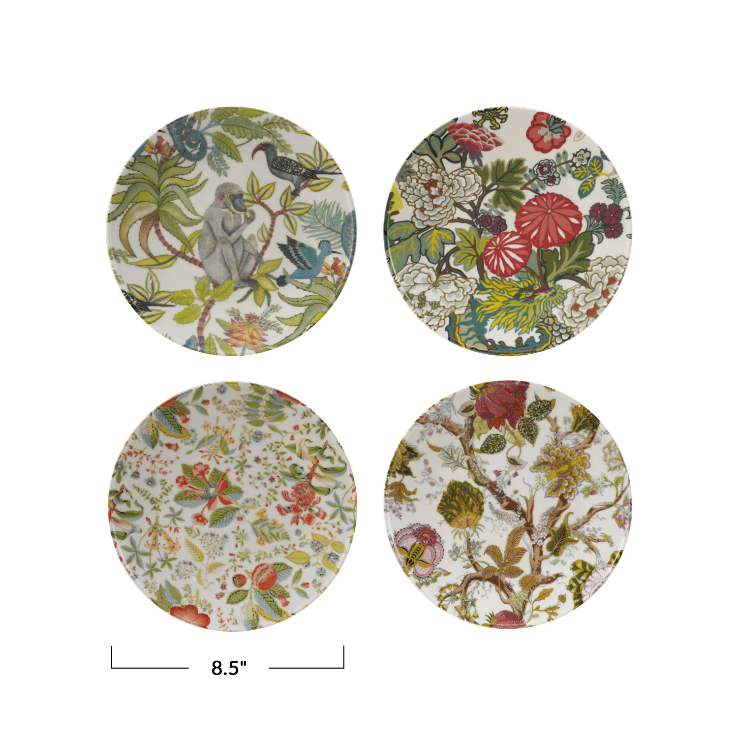 Printed Stoneware Plate w/ Botanicals, 4 Styles - Image 2