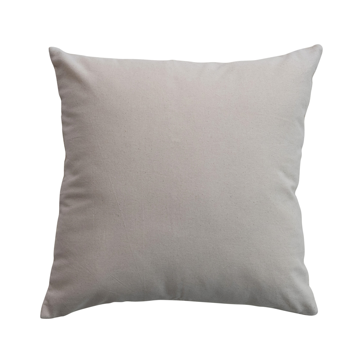 Cotton Printed Pillow w/ Embroidered Gold Foil Pattern - Image 3