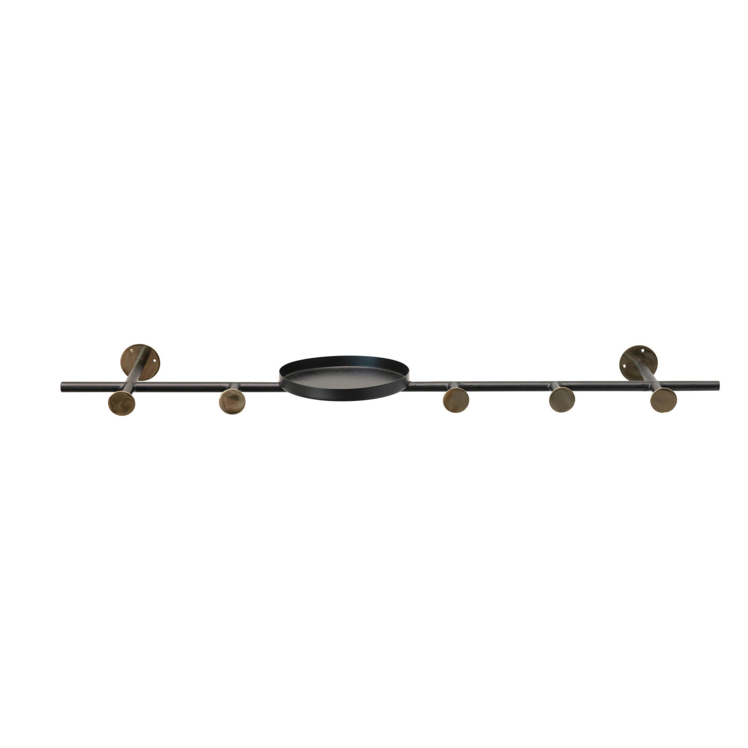 Metal Wall Hook with Shelf and Hooks - Image 5