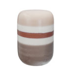 Stoneware Stool/Table w/ Stripes, Reactive Glaze