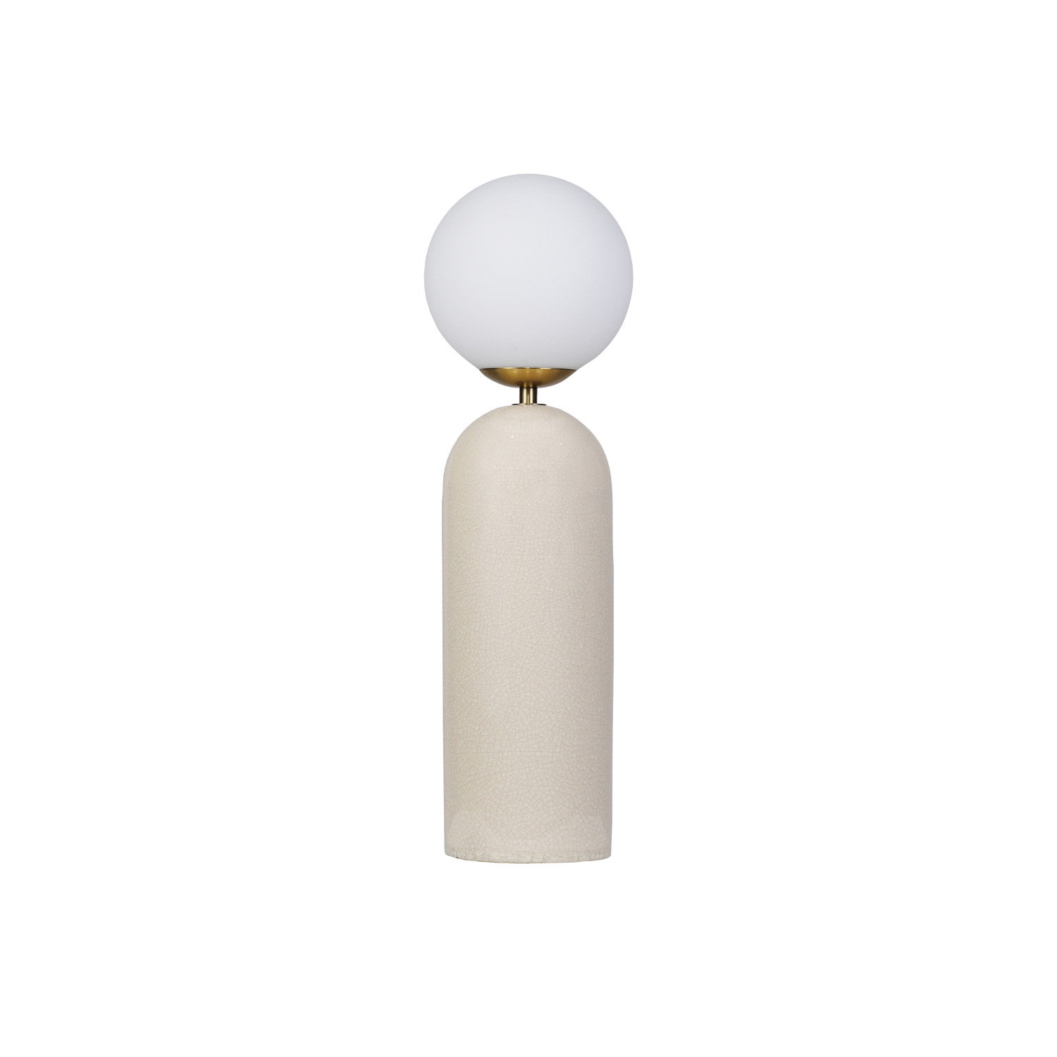 Stoneware & Metal Table Lamp w/ Inline Switch, Crackle Glaze
