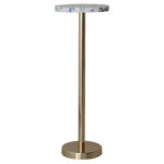 Metal & Resin Martini Table, Multi Color