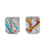 Marbled Recycled Stone Taper Holder,