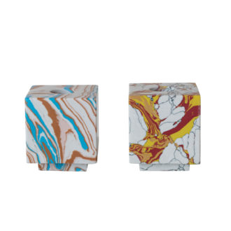 Marbled Recycled Stone Taper Holder,