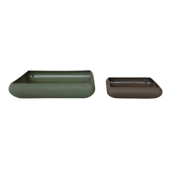 Decorative Enameled Metal Bowls set of 2