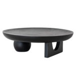Mango Wood Footed Tray w Abstract