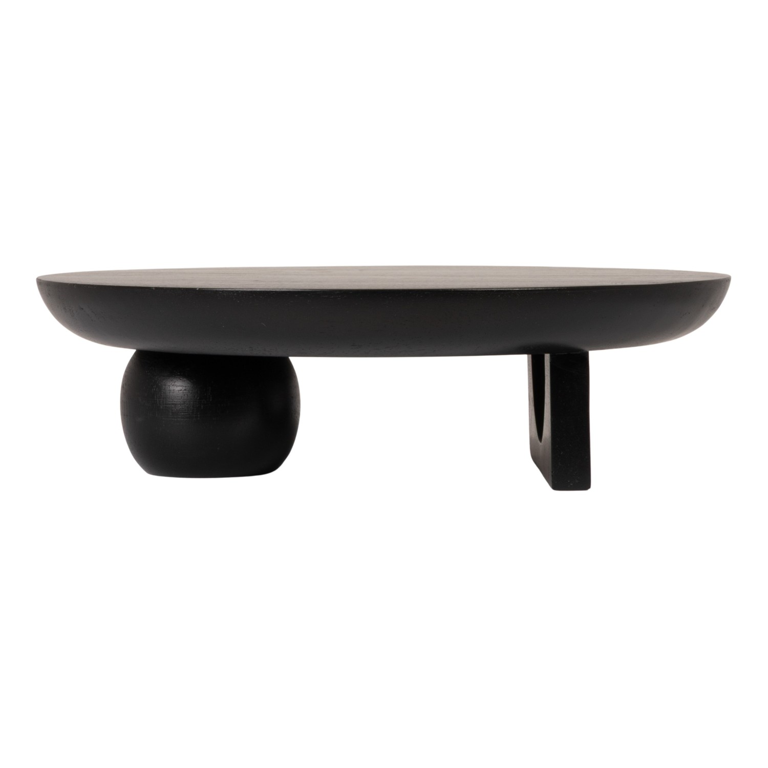 Mango Wood Footed Tray w Abstract - Image 3