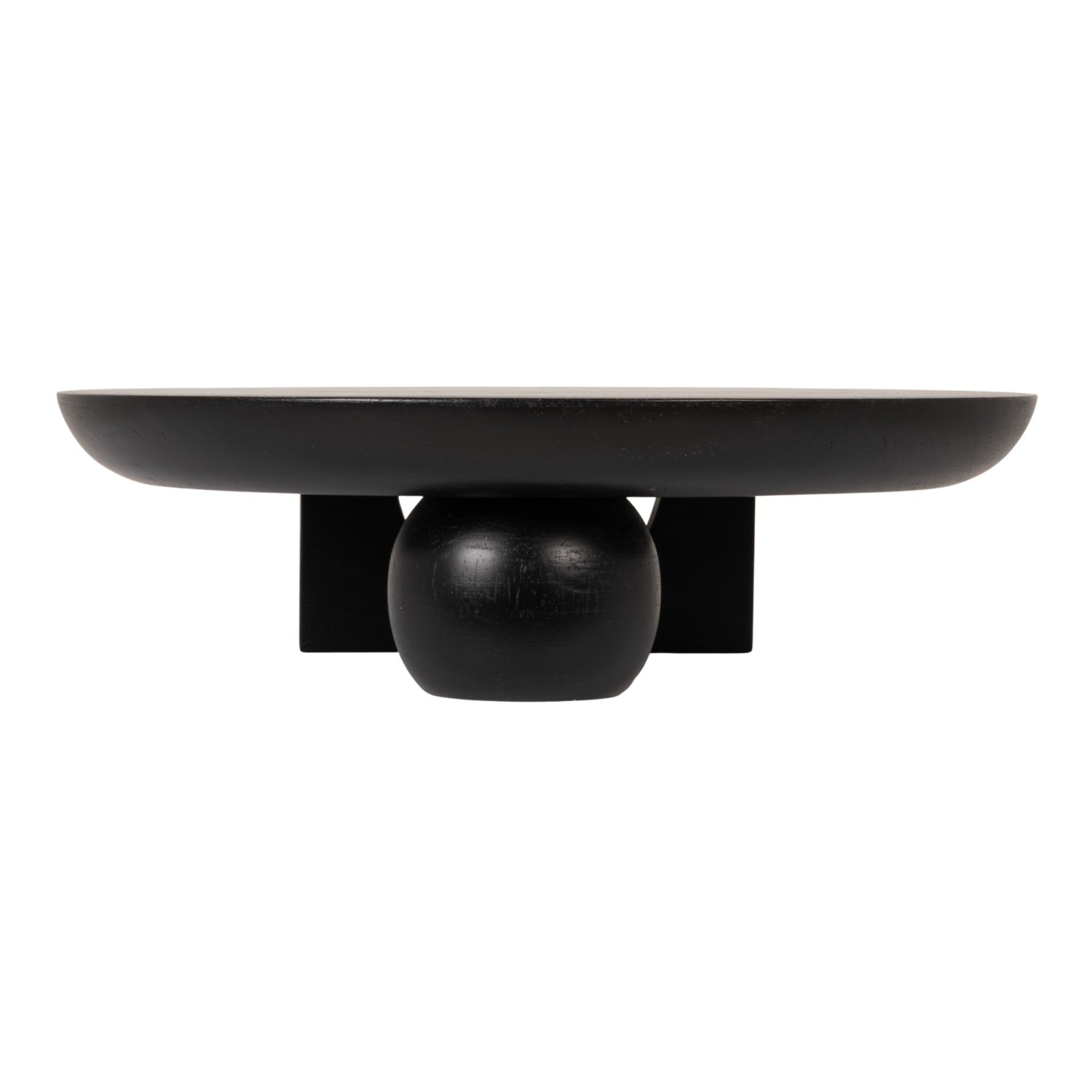 Mango Wood Footed Tray w Abstract - Image 2