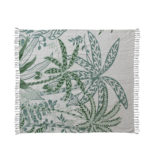 Cotton Printed Throw w Palm Trees &