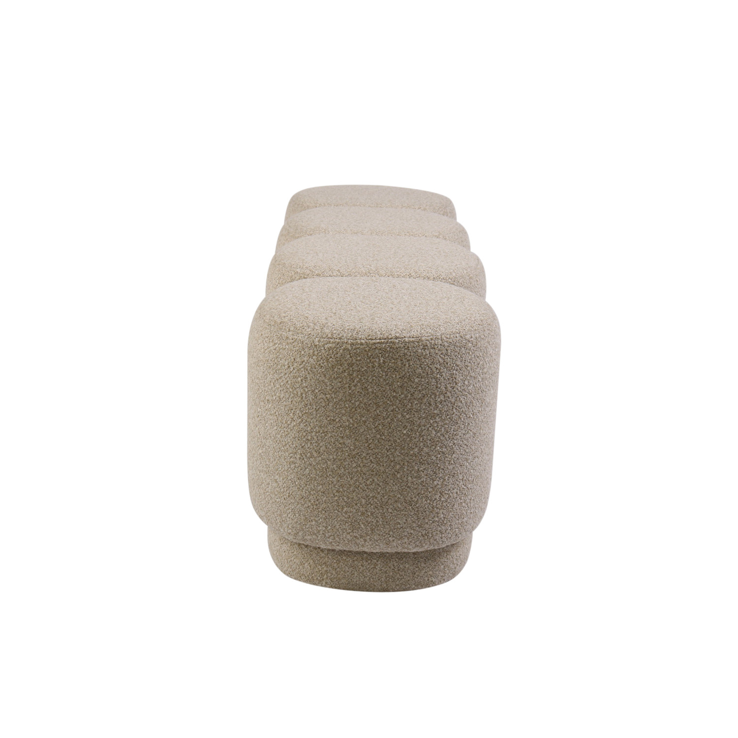 Bouclé Fabric Upholstered Bench - Image 3