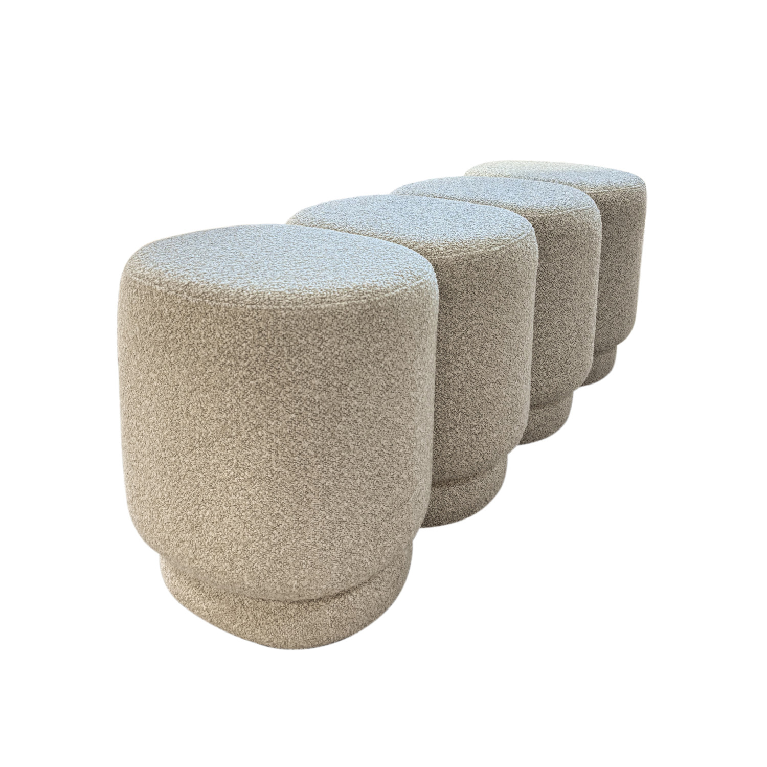 Bouclé Fabric Upholstered Bench - Image 2