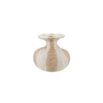 Round Stoneware Striped Vase