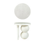 Resin Stool/Table W Stacked Ball Base