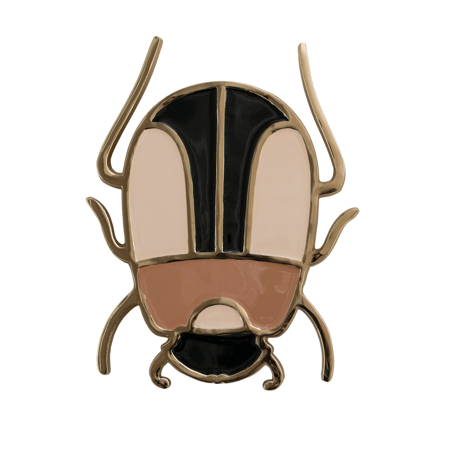 Enameled Cast Aluminum Beetle Shaped