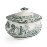 COVERED SUGAR BOWL 9OZ. Green Italian