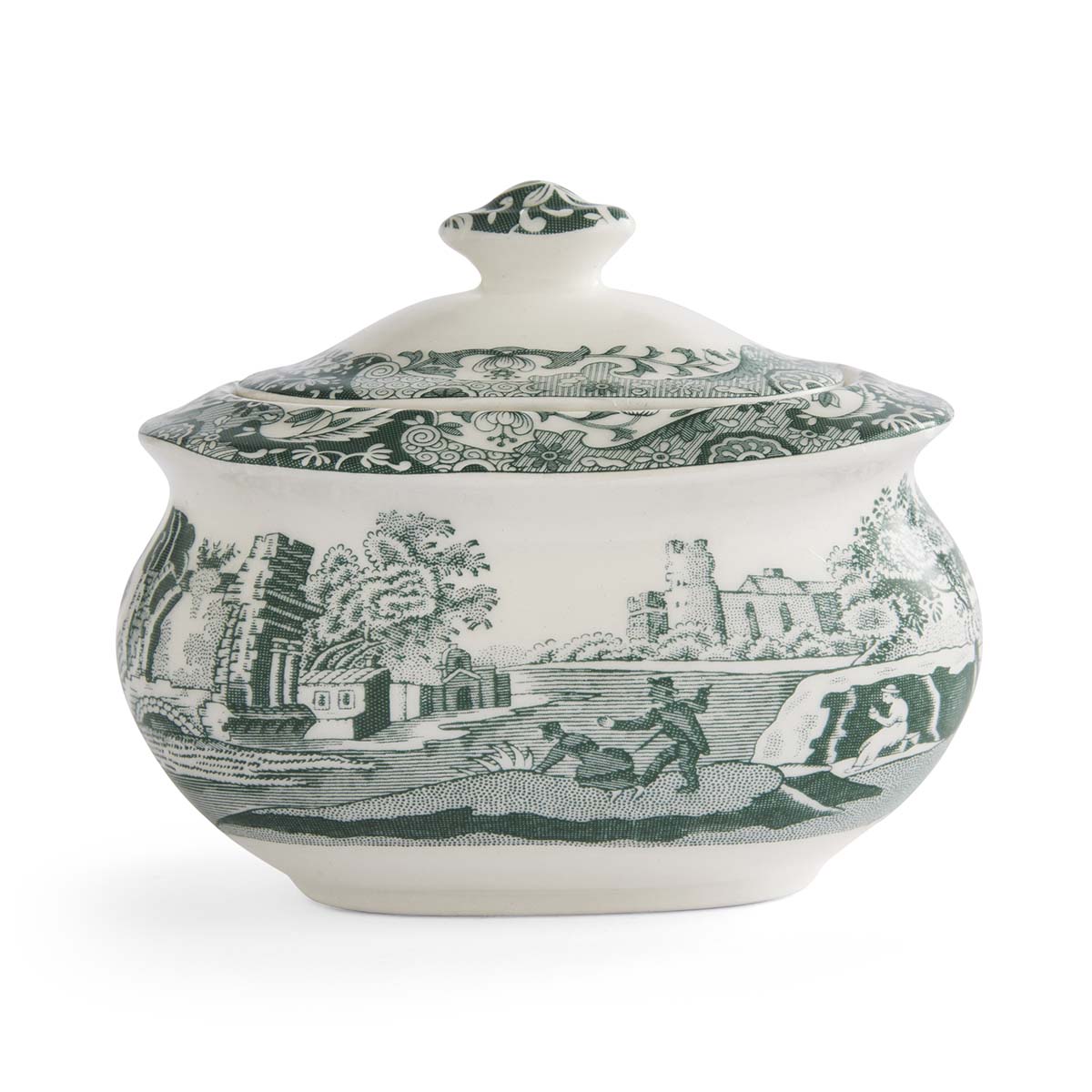 COVERED SUGAR BOWL 9OZ. Green Italian - Image 3
